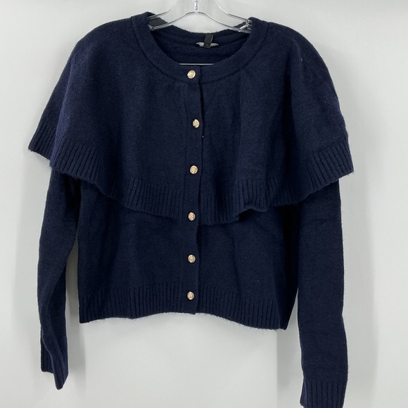 Talbots cape cardigan navy large new - Picture 8 of 10